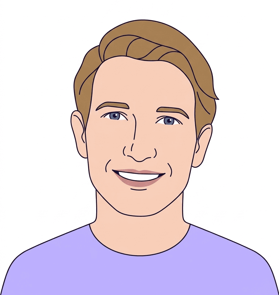 Illustrated portrait of Jonathan Imme, founder of NextAgora