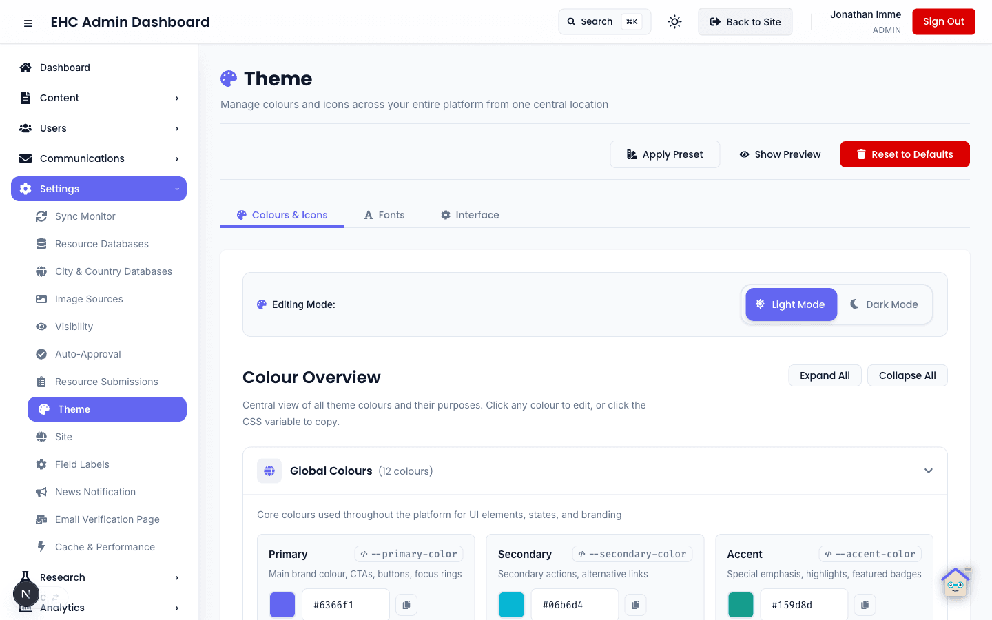 True White-Label Platform — desktop view
