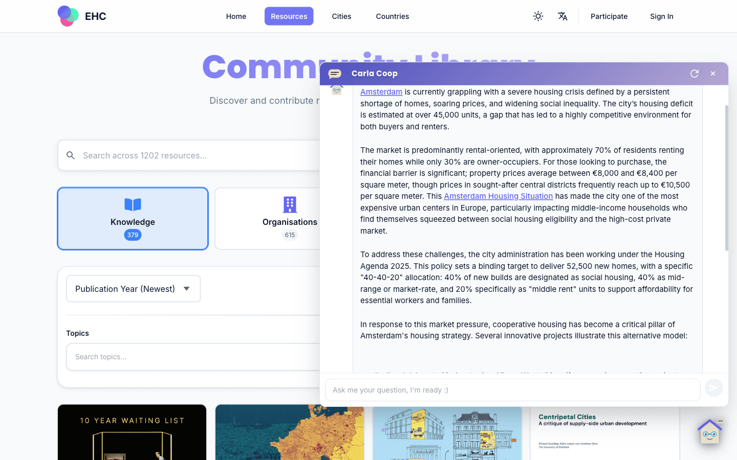 AI Chatbot with Vector Search — desktop view