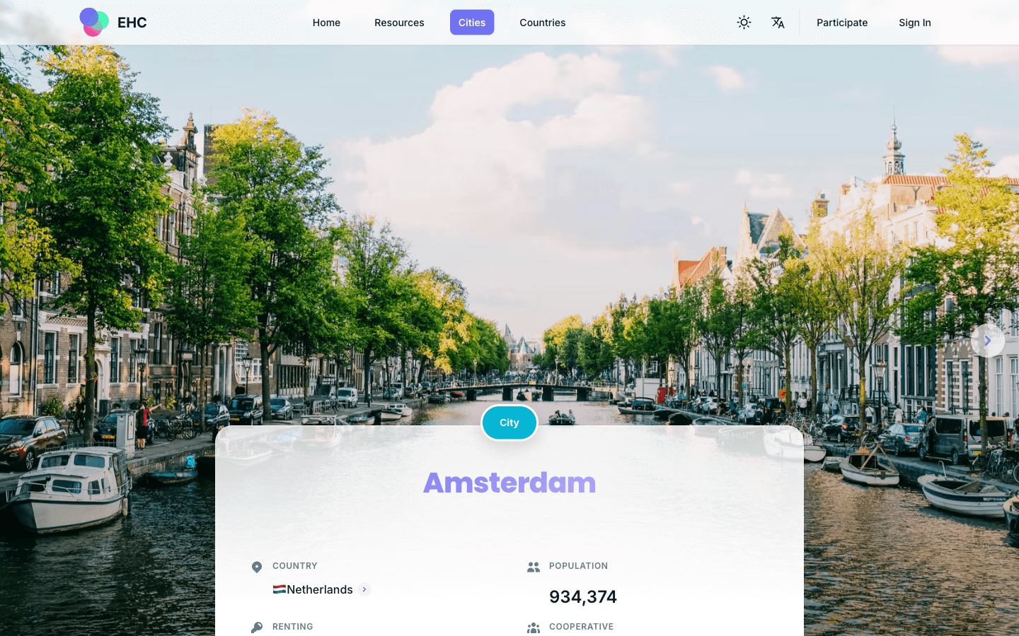 Community & Member Directory — desktop view
