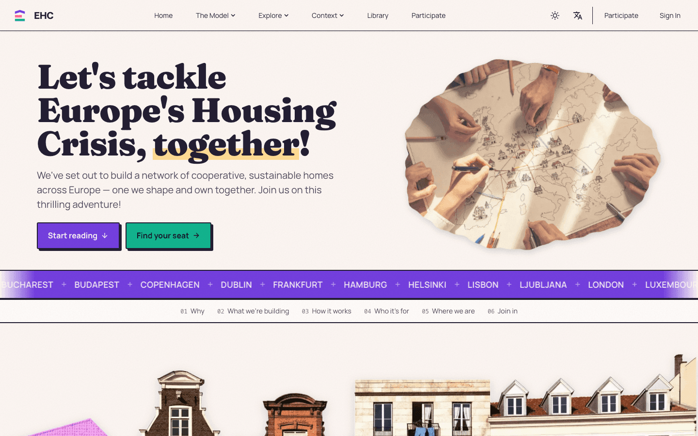European Housing Coop homepage