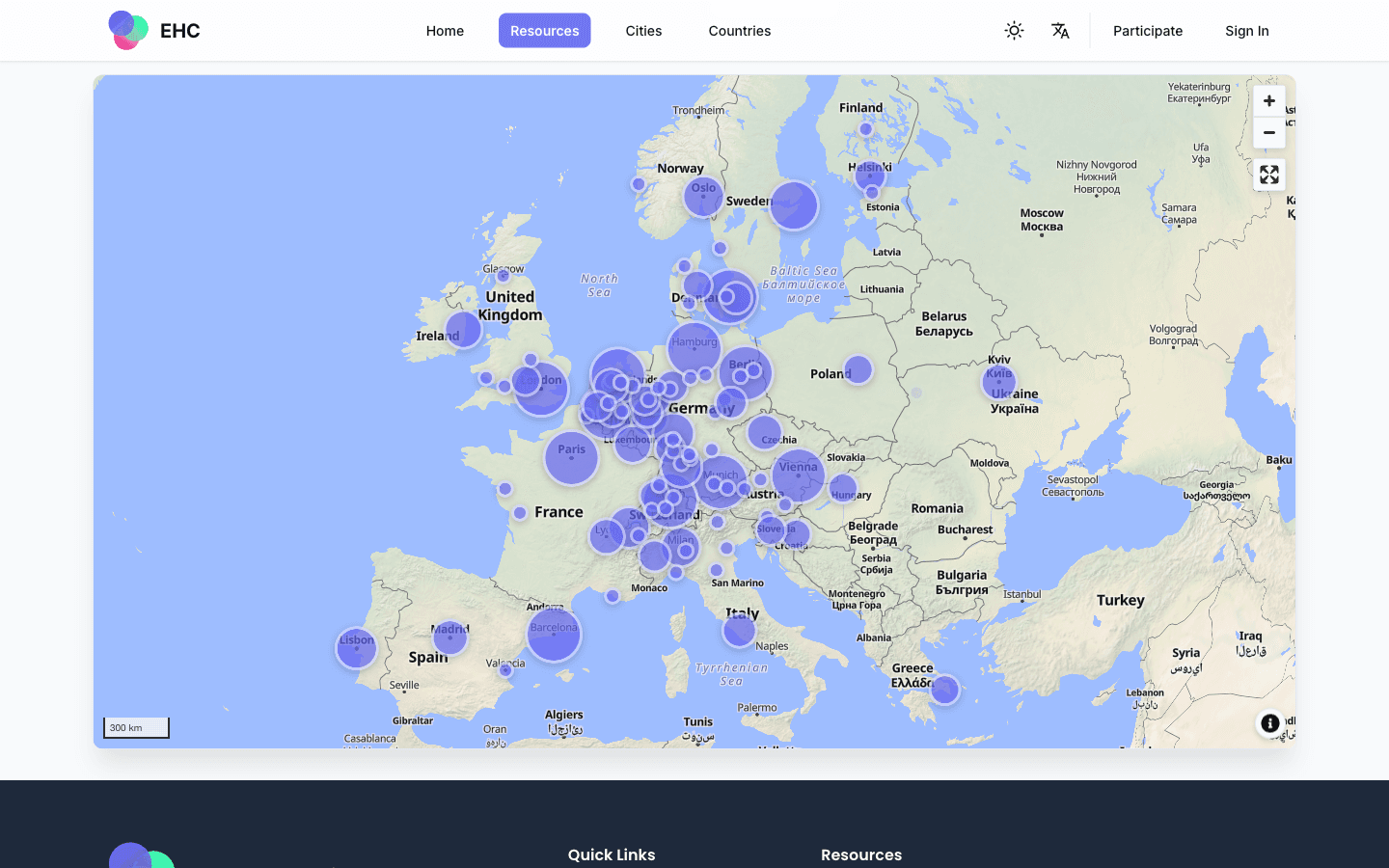 Interactive Geographic Maps — desktop view