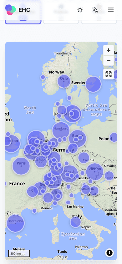 Interactive Geographic Maps — mobile view